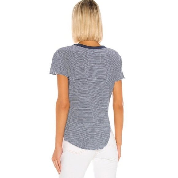 Frank & Eileen Perfect Theo Perfect Tee Striped Size: M Gray/White - Picture 9 of 14